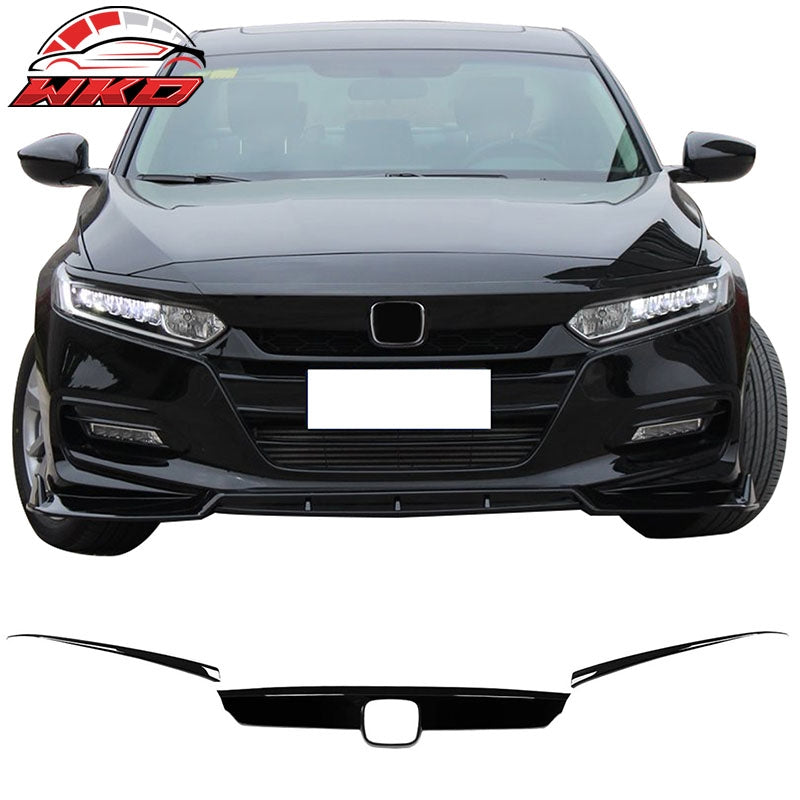 Wholesale For 18-20 Honda Accord OE Style Front Bumper Grille Cover Trim ABS - Gloss Black