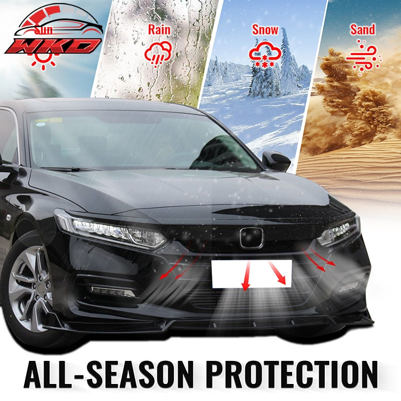 For 18-20 Honda Accord OE Style Front Bumper Grille Cover Trim ABS - Gloss Black