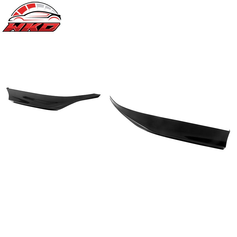 Fits 18-22 Honda Accord IKON V2 Style 2PCS Rear Bumper Lip Aprons PP Gloss Black