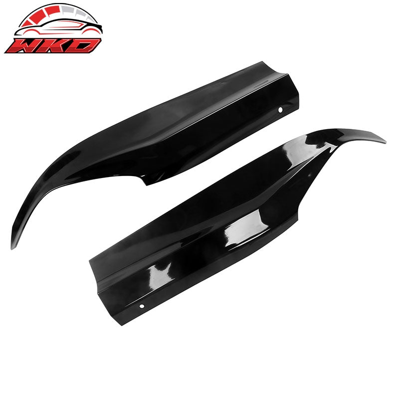 Fits 18-22 Honda Accord IKON V2 Style 2PCS Rear Bumper Lip Aprons PP Gloss Black