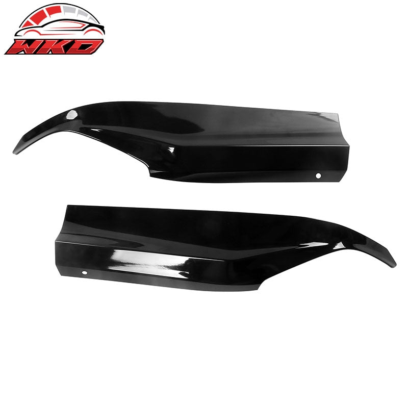 Fits 18-22 Honda Accord IKON V2 Style 2PCS Rear Bumper Lip Aprons PP Gloss Black