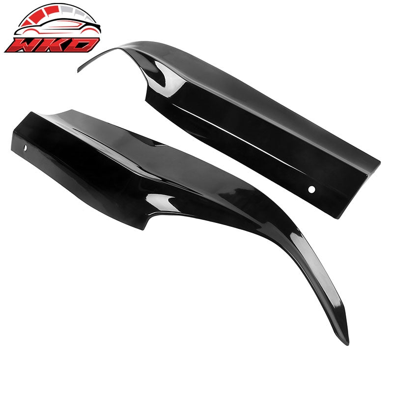 Fits 18-22 Honda Accord IKON V2 Style 2PCS Rear Bumper Lip Aprons PP Gloss Black