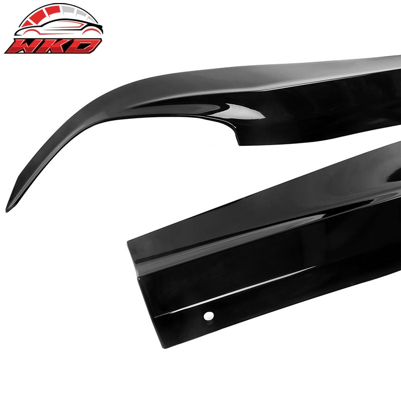 Fits 18-22 Honda Accord IKON V2 Style 2PCS Rear Bumper Lip Aprons PP Gloss Black