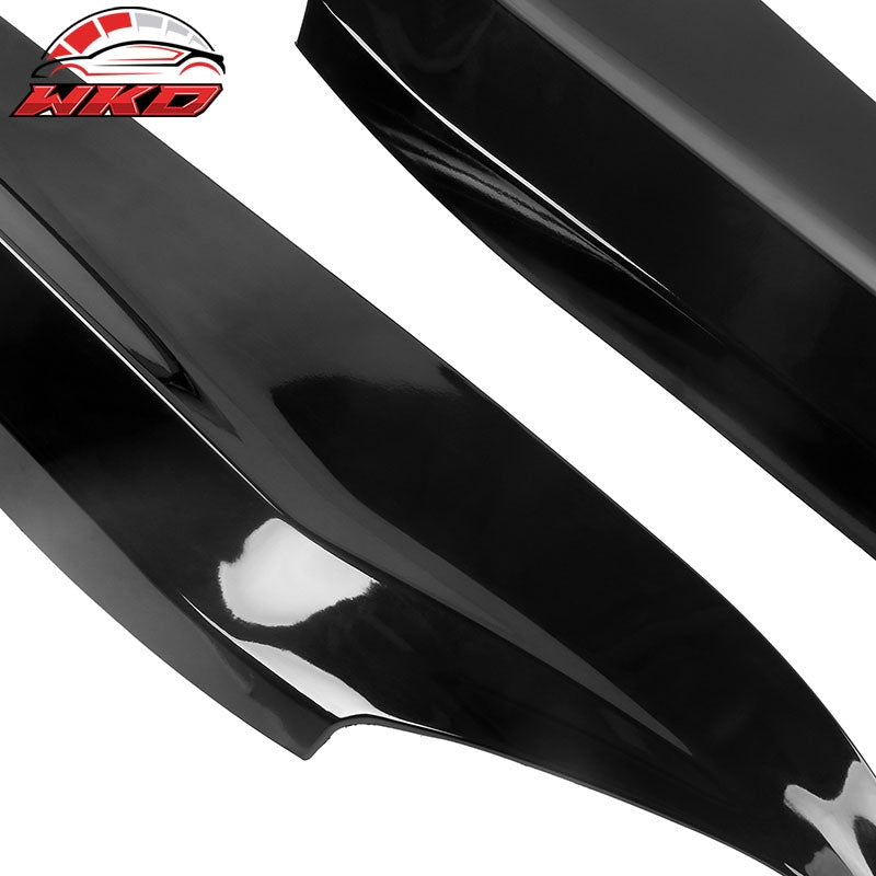 Fits 18-22 Honda Accord IKON V2 Style 2PCS Rear Bumper Lip Aprons PP Gloss Black