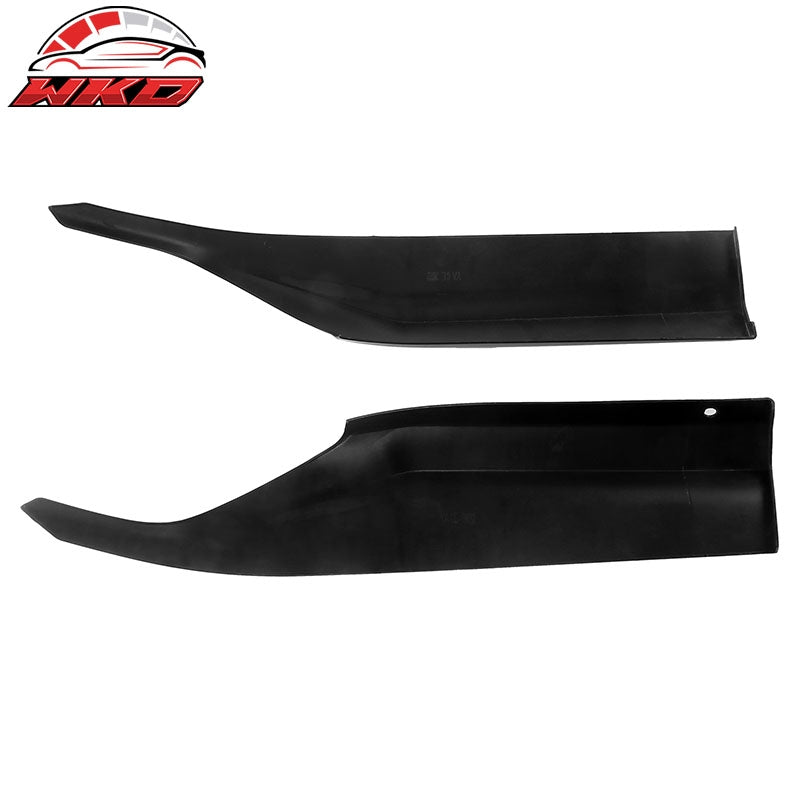 Fits 18-22 Honda Accord IKON V2 Style 2PCS Rear Bumper Lip Aprons PP Gloss Black