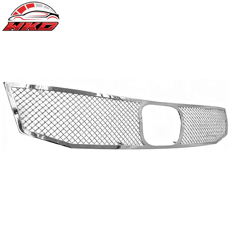Fits 08-10 Honda Accord Sedan 4DR Chrome Mesh Style Front Grille Stainless Steel
