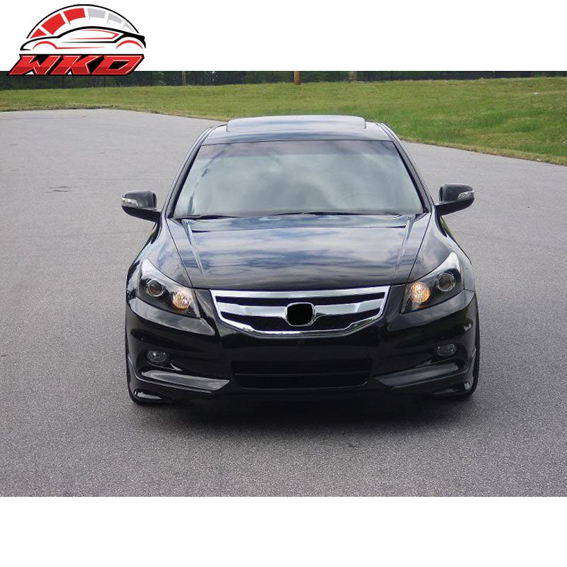 Fits 11-12 Honda Accord Sedan 4Dr OE Style 2PCS Front Bumper Lip Splitters PU