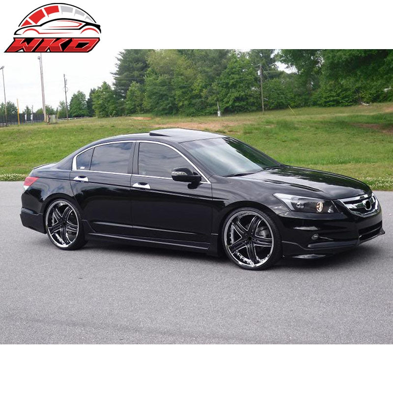 Fits 11-12 Honda Accord Sedan 4Dr OE Style 2PCS Front Bumper Lip Splitters PU