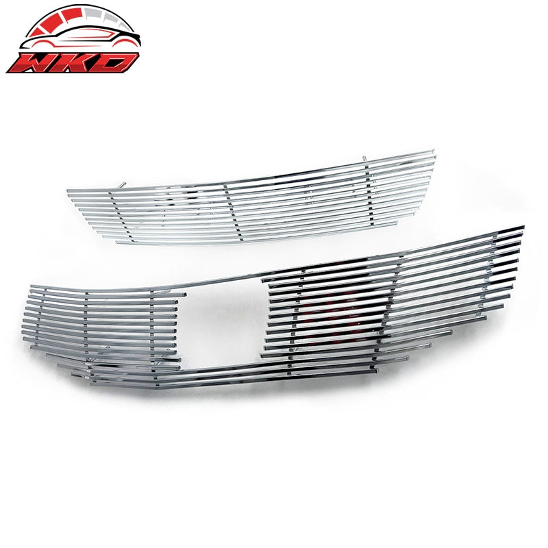 Fits 2011-2012 Honda Accord Sedan Billet Style Front Upper + Lower Grille Insert