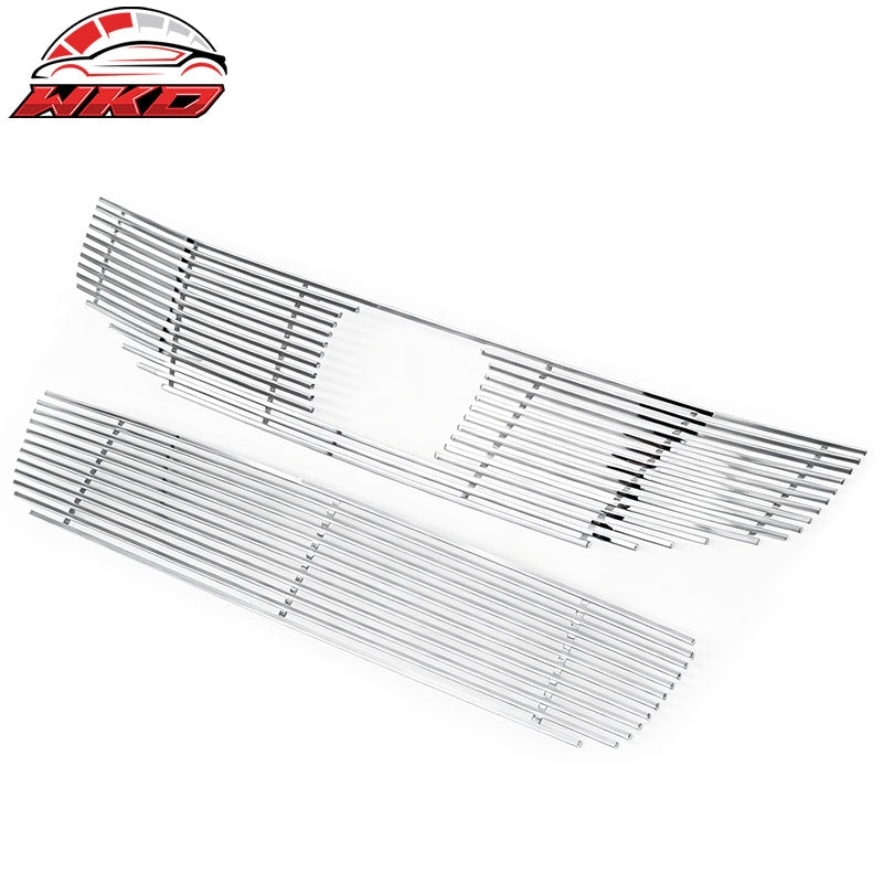 Fits 2011-2012 Honda Accord Sedan Billet Style Front Upper + Lower Grille Insert