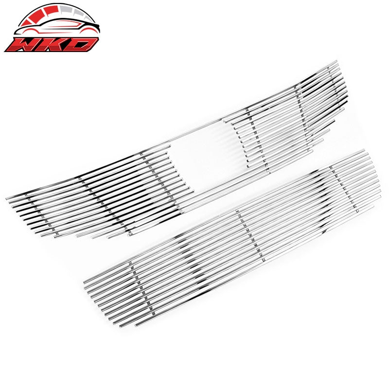 Fits 2011-2012 Honda Accord Sedan Billet Style Front Upper + Lower Grille Insert