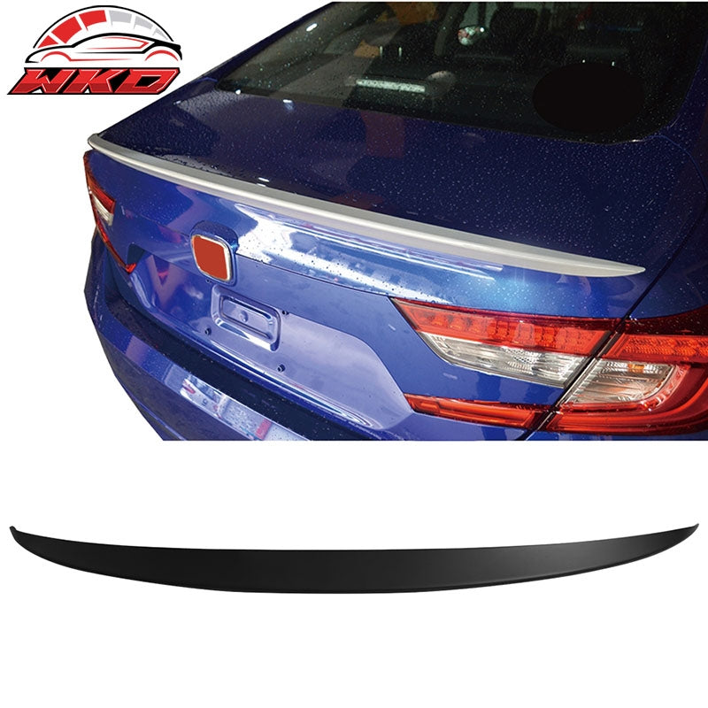 Fits 18-22 Honda Accord Sedan CZZ Style Trunk Spoiler Wing Unpainted Black ABS
