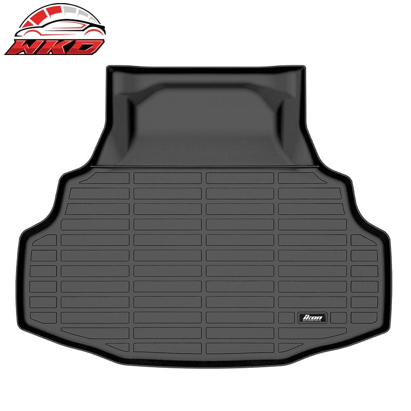 Fits 08-12 Honda Accord Sedan IKON Style TPE All Weather 3D Floor + Trunk Mats