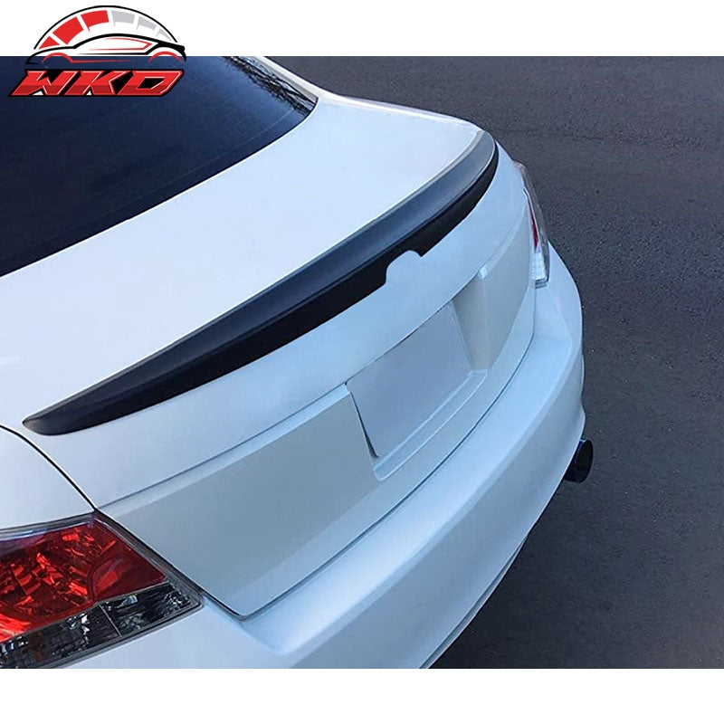 Fits 08-12 Honda Accord Sedan OE Style Rear Trunk Spoiler Wing Unpainted Black