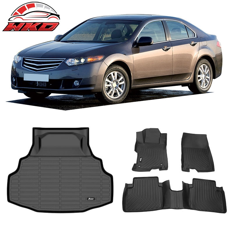 Wholesale 08-12 Honda Accord Sedan TPE All Weather Waterproof 3D Floor + Trunk Mats