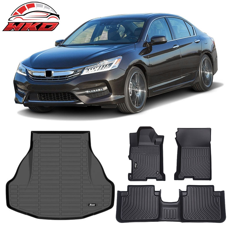 Wholesale 13-17 Honda Accord Sedan TPE All Weather Waterproof 3D Floor + Trunk Mats