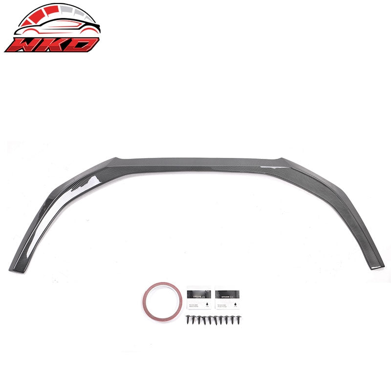 Fits 23-26 Honda Accord Sedan V3 Style Front Bumper Lip Splitter Carbon Look ABS