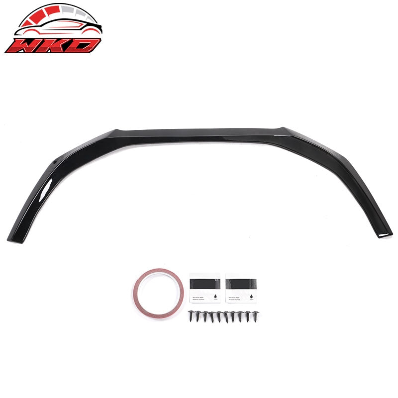 Fits 23-26 Honda Accord Sedan V3 Style Front Bumper Lip Spoiler Gloss Black ABS