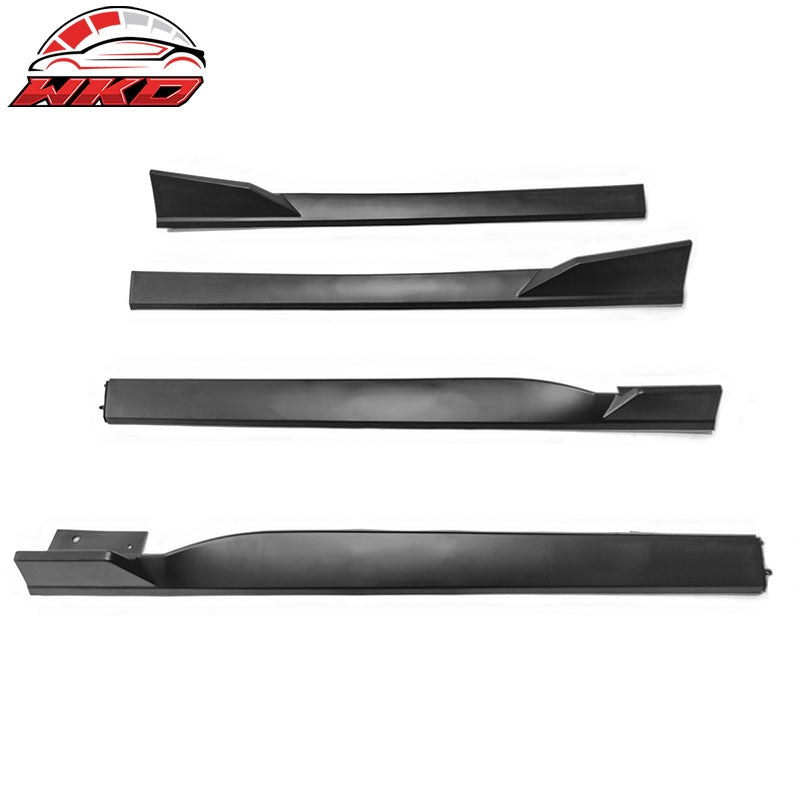 Fits 18-22 Honda Accord 4PCS Side Skirts Extension Rocker Panels PP Matte Black