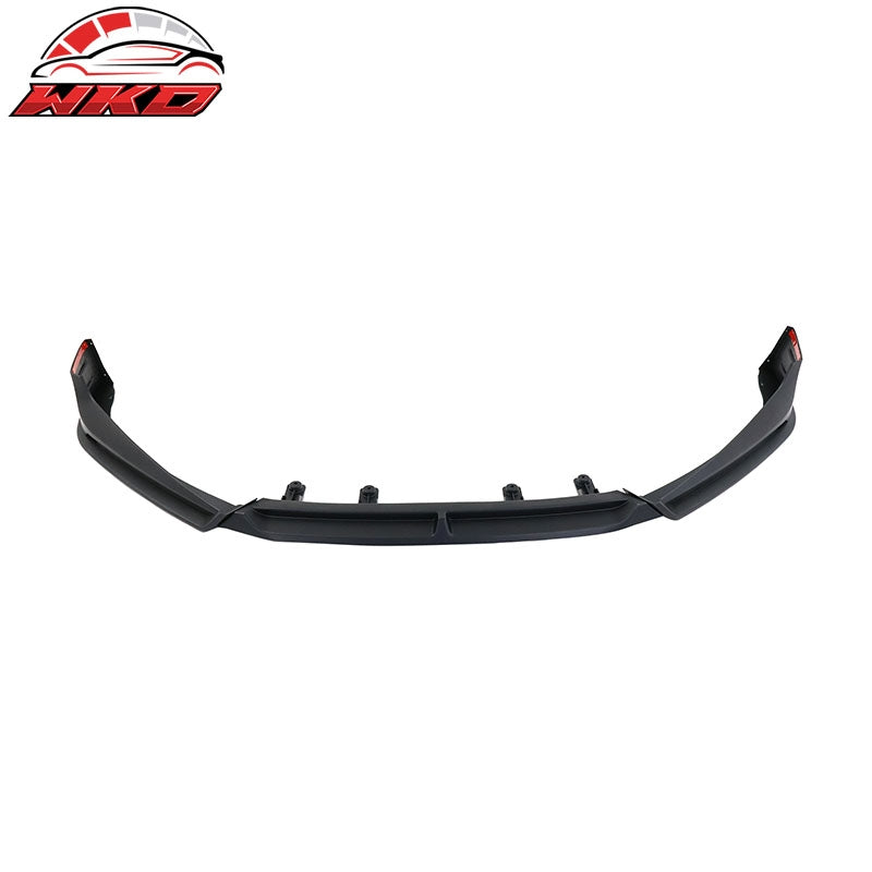 For 18-20 Honda Accord V5 Style Front Bumper Lip Spoiler Matte Black PP 3PC