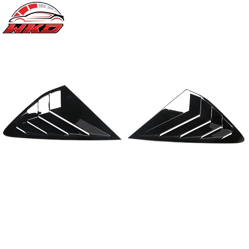 Fits 23-26 Honda Accord IKON Side Quarter Window Louver Covers ABS - Gloss Black