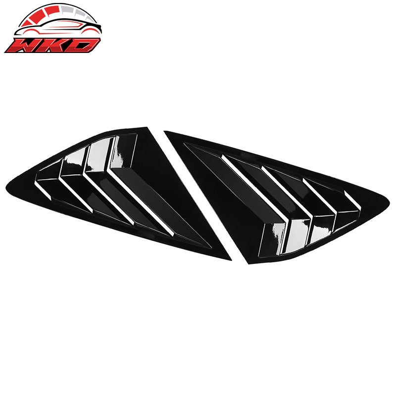 Fits 23-26 Honda Accord IKON Side Quarter Window Louver Covers ABS - Gloss Black