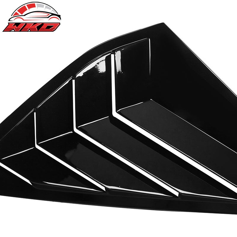 Fits 23-26 Honda Accord IKON Side Quarter Window Louver Covers ABS - Gloss Black
