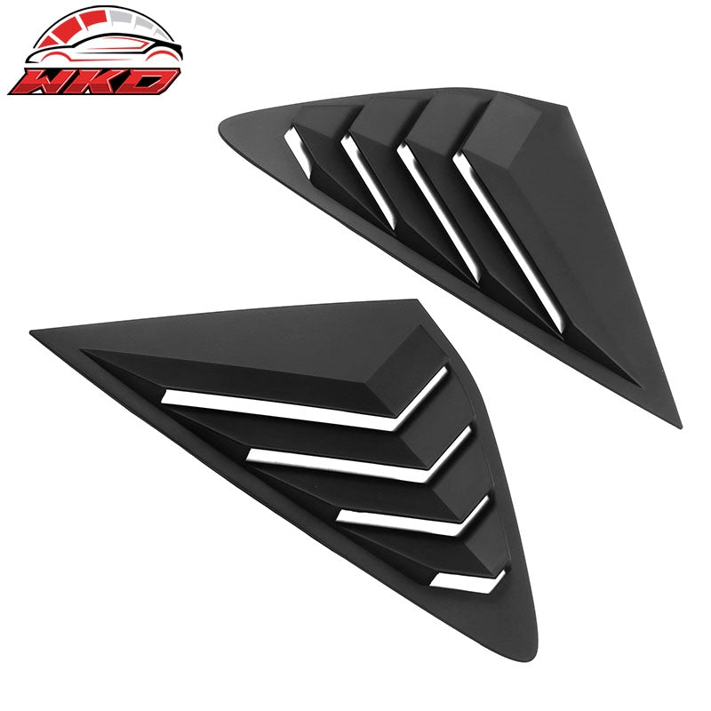 Fits 23-26 Honda Accord IKON Side Quarter Window Louver Covers ABS - Matte Black