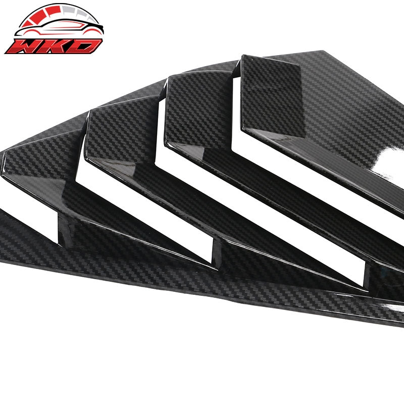 Fits 23-26 Honda Accord IKON Side Quarter Window Louvers ABS Carbon Fiber Print