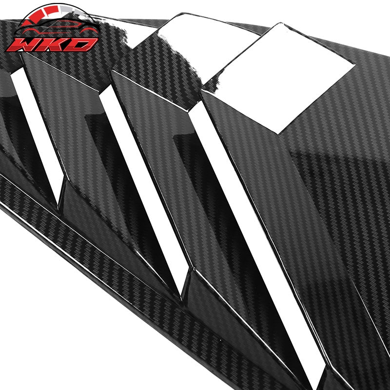 Fits 23-26 Honda Accord IKON Side Quarter Window Louvers ABS Carbon Fiber Print