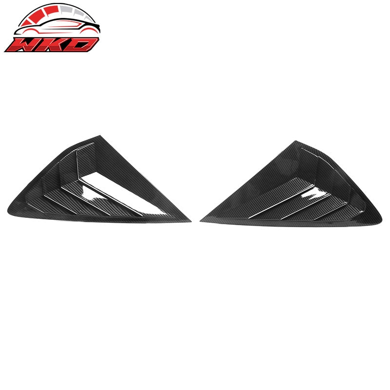Fits 23-26 Honda Accord IKON Side Quarter Window Louvers ABS Carbon Fiber Print