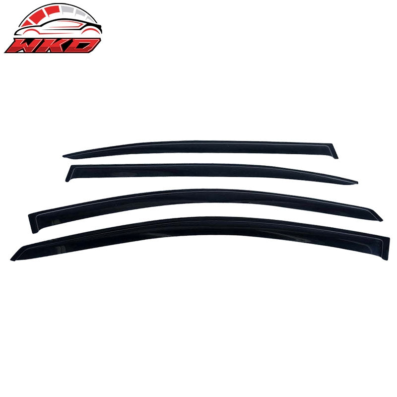 Fits 08-12 Honda Accord 4Dr Sedan Tape-on Window Visors Rain Guards Acrylic 4PCS