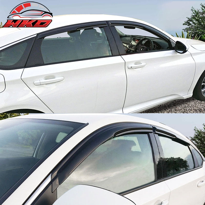 Fits 18-26 Honda Accord Mugen Style Window Visors Sun Guard Rain Deflector 4PCS