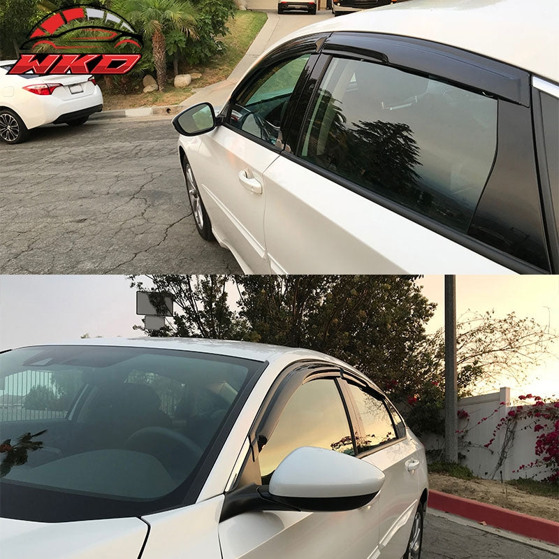 Fits 18-26 Honda Accord Mugen Style Window Visors Sun Guard Rain Deflector 4PCS