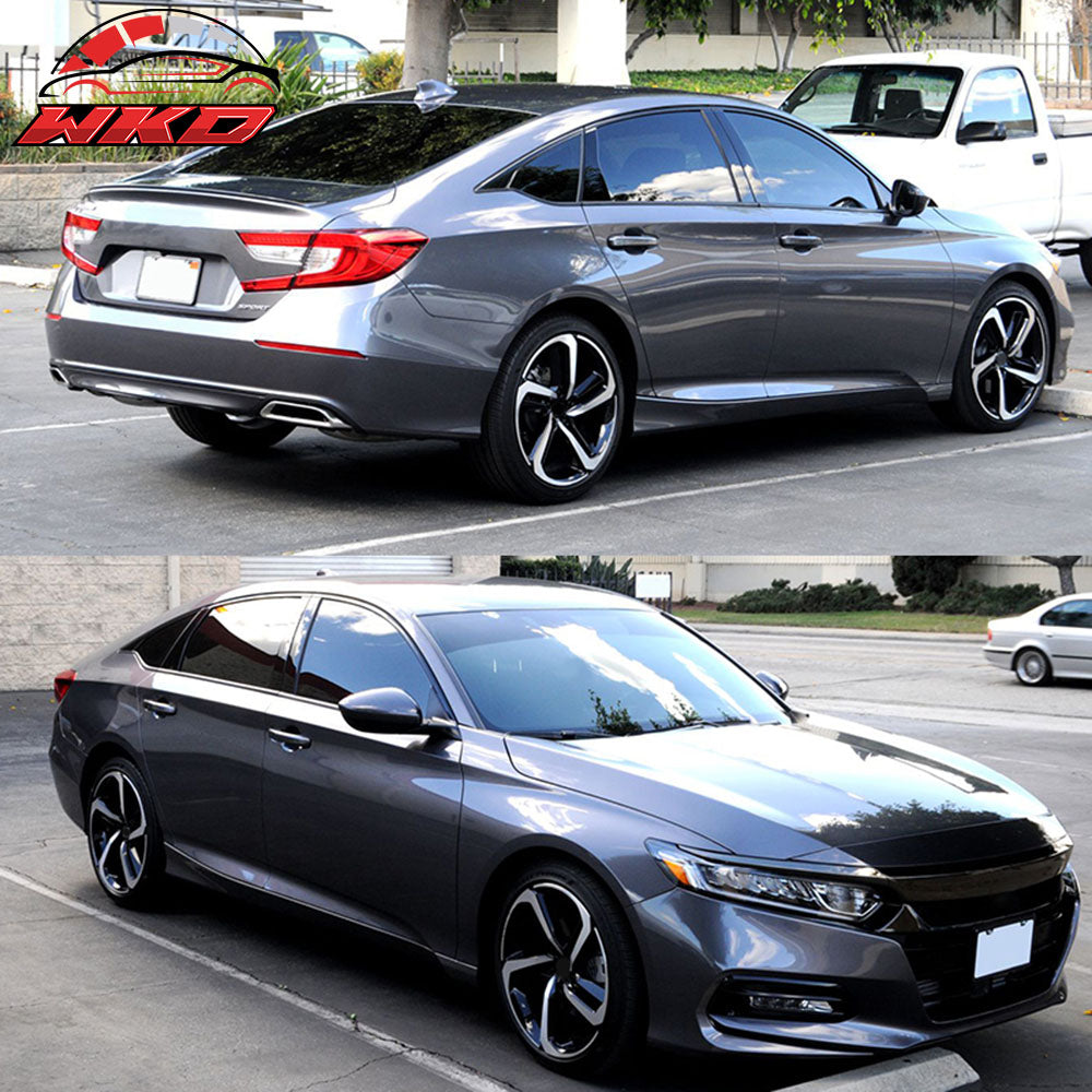Fits 18-22 Honda Accord Chrome Window Trims Delete Vinyl Gloss Black