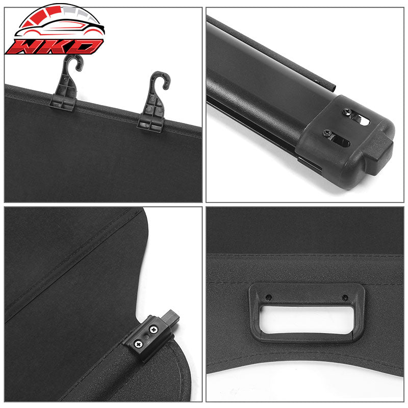 Fits 07-11 Honda CR-V OE Style Retractable Rear Trunk Privacy Cargo Cover Black