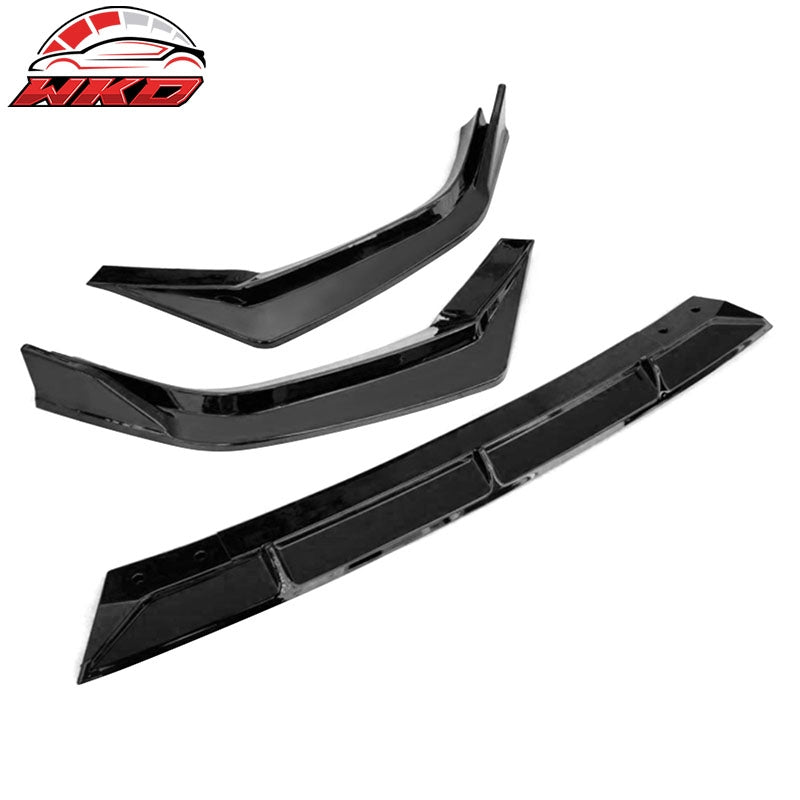 For 23-26 Honda CR-V EX EX-L LX 4DR IKON Front Bumper Lip Spoiler PP Gloss Black