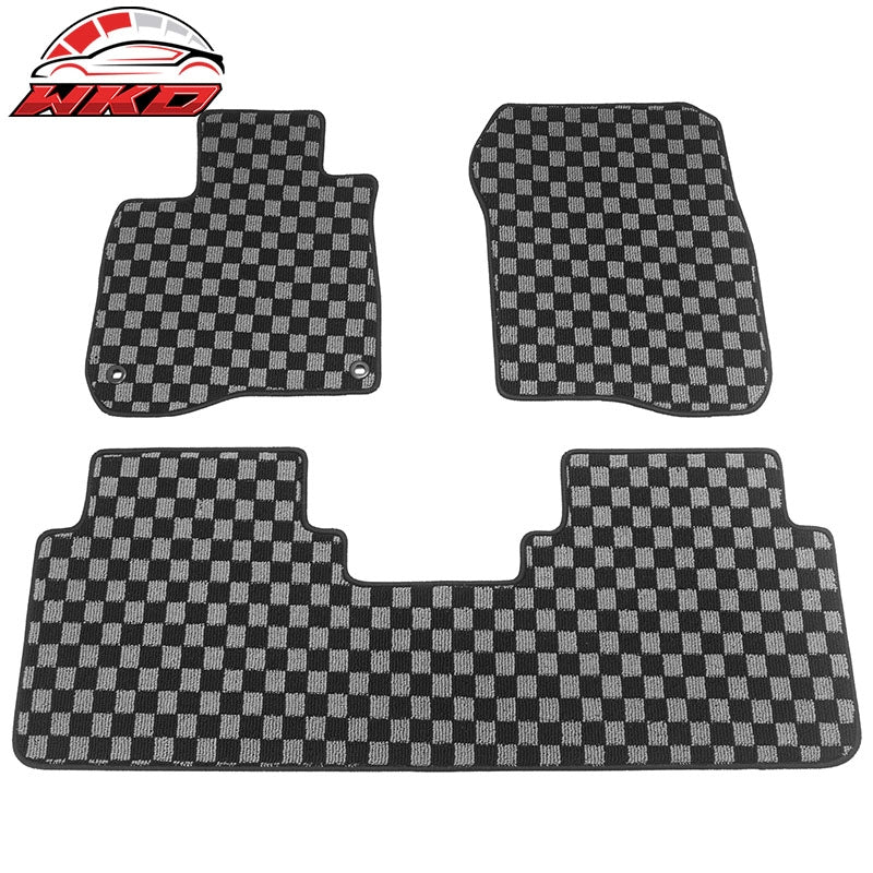 Wholesale 17-22 Honda CR-V Floor Mats Non-Slip Carpets Checkered Black Gray Plaid