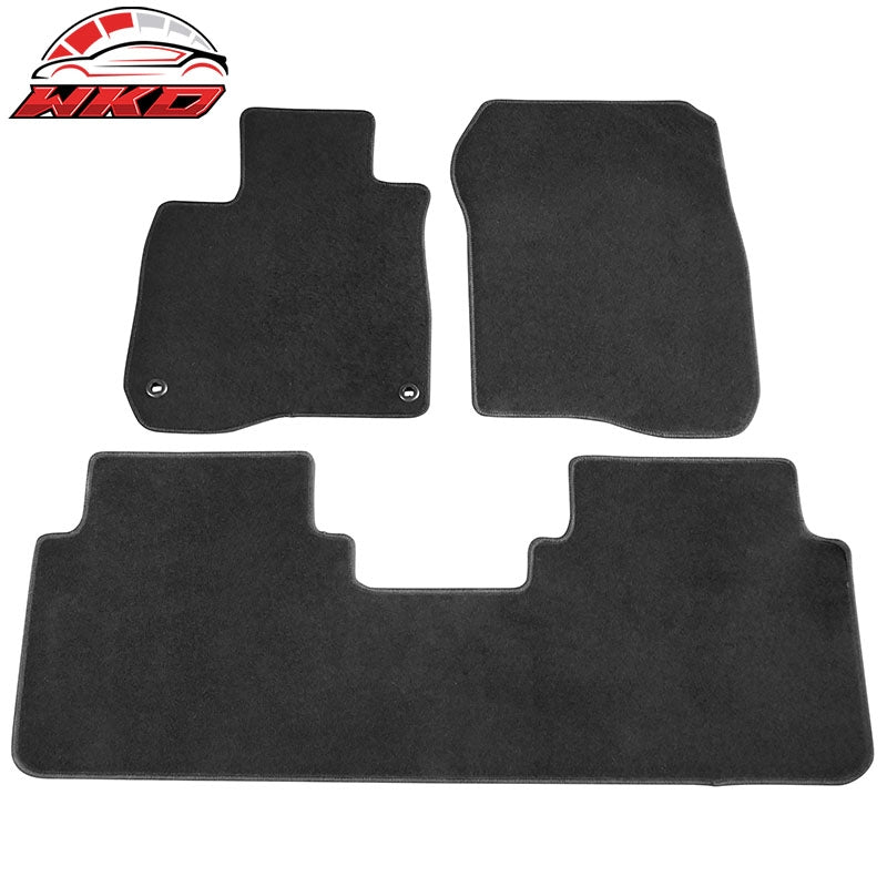 Wholesale 17-22 Honda CR-V Nylon Black Floor Mats Front & Rear Non-Slip Carpets 3PCS