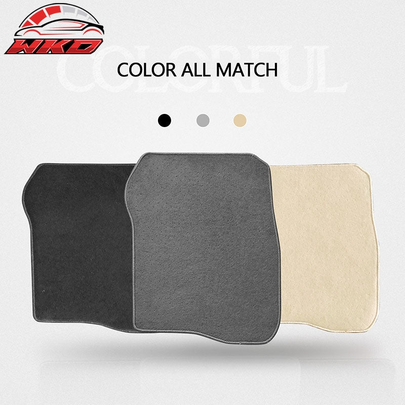 Fits 17-22 Honda CR-V Nylon Floor Mats Front & Rear Non-Slip Carpets Grey 3PCS