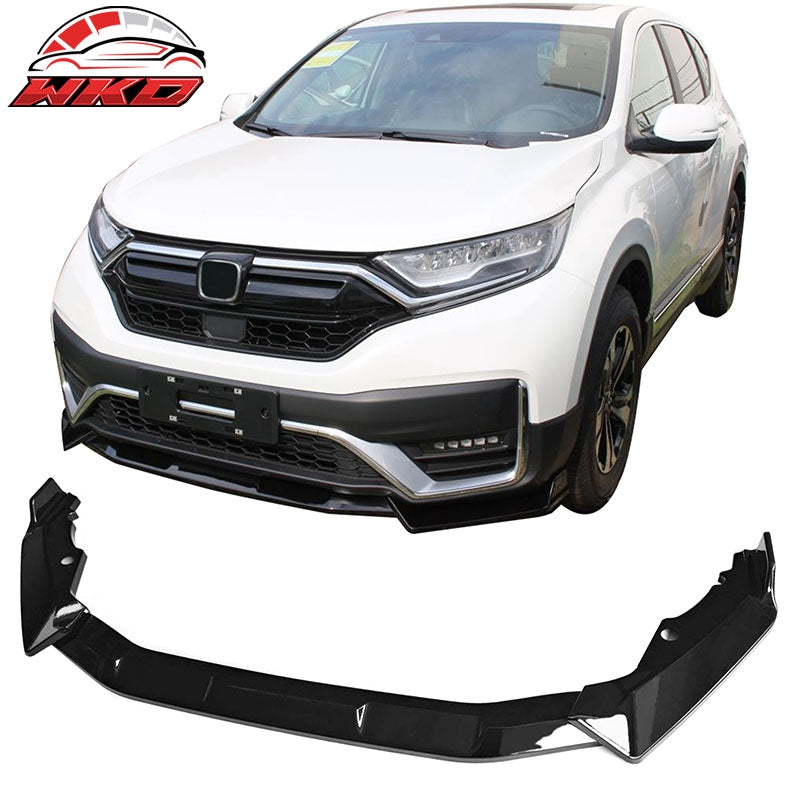 Wholesale 20-22 Honda CR-V IKON Style Front Bumper Lip Chin Spoiler Gloss Black 3PCS - Wikond Auto