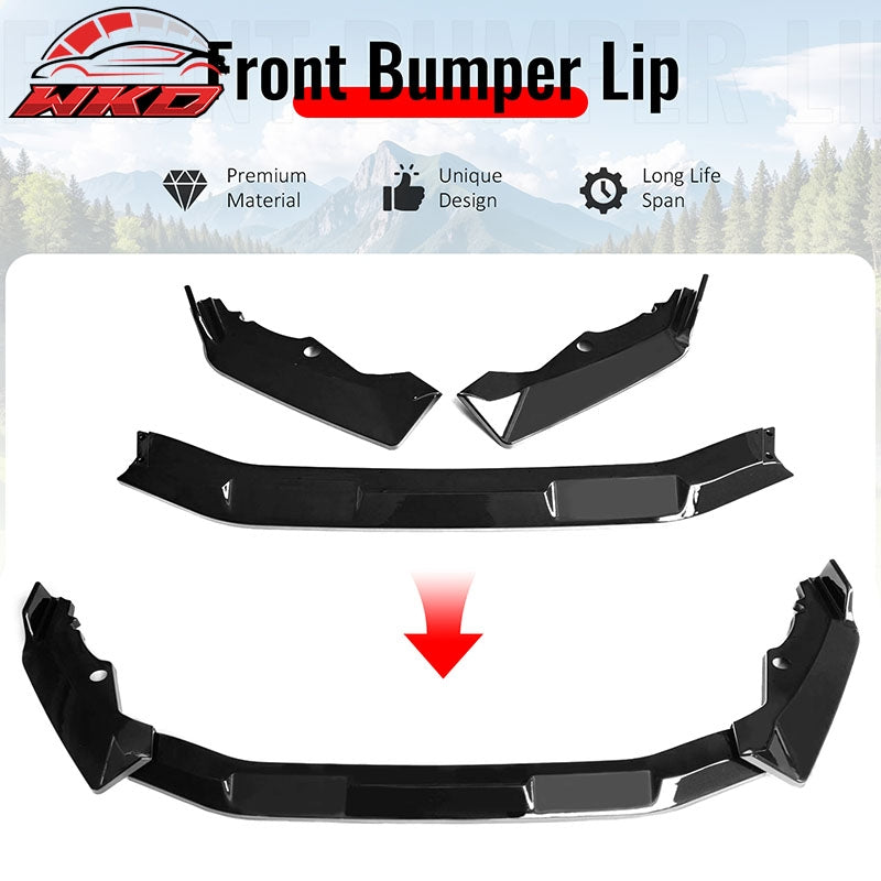 Wholesale 20-22 Honda CR-V IKON Style Front Bumper Lip Chin Spoiler Gloss Black 3PCS - Wikond Auto