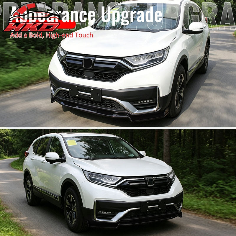 Wholesale 20-22 Honda CR-V IKON Style Front Bumper Lip Chin Spoiler Gloss Black 3PCS - Wikond Auto