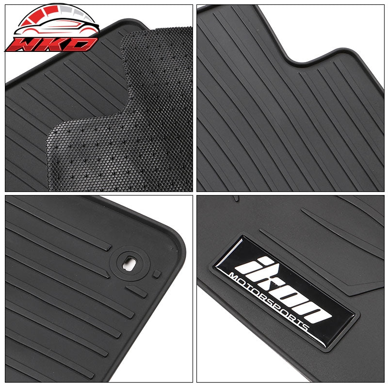 Fits 17-22 Honda CR-V Latex Car Floor Mats Liner All Weather Carpets Black 3PC