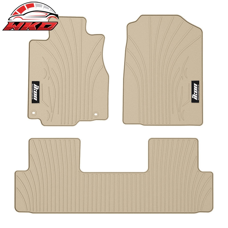 Wholesale 12-16 Honda CR-V Latex Rubber Floor Mats Liner Custom Fit Carpets Beige 3PC