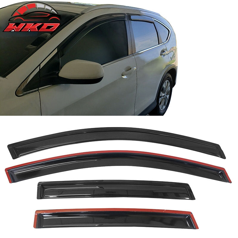 Fits 12-16 Honda CR-V Acrylic Window Visor Vent Sun Shade Rain Guard Deflector