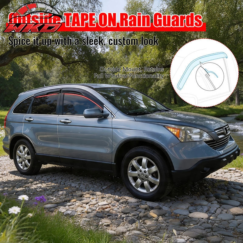 Fits 07-11 Honda CR-V Mugen Style Window Visor Acrylic Rain Guard Wind Deflector