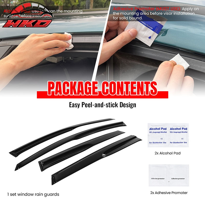 Fits 07-11 Honda CR-V Mugen Style Window Visor Acrylic Rain Guard Wind Deflector