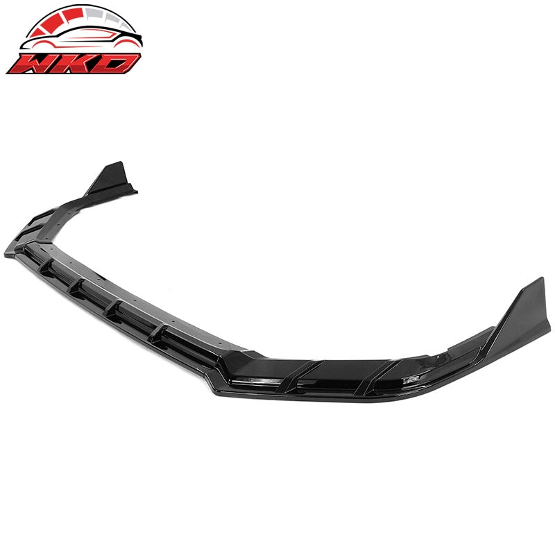 Fits 22-24 Honda Civic 11th FE-C Style Gloss Black Front Bumper Lip Spoiler 3PCS