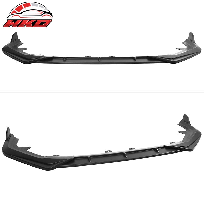 Fits 22-24 Honda Civic 11th Gen 3PCS Front Bumper Lip Spoiler PP Matte Black